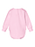 Infant Lng Slv Fleece Bodysuit Pink Ghosted Back View