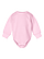 Infant Lng Slv Fleece Bodysuit Pink Ghosted Front View