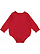 Infant Lng Slv Fleece Bodysuit Red 1