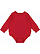 Infant Lng Slv Fleece Bodysuit Red 1