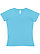 LADIES V-NECK FINE JERSEY TEE Aqua 