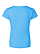 Women's V-Neck Jersey T-Shirt Aqua Ghosted Back View