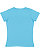 LADIES V-NECK FINE JERSEY TEE Aqua Back