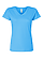 Women's V-Neck Jersey T-Shirt Aqua Ghosted Front View