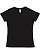 LADIES V-NECK FINE JERSEY TEE Black 