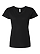Women's V-Neck Jersey T-Shirt Black Ghosted Front View