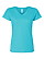 Women's V-Neck Jersey T-Shirt Caribbean Ghosted Front View