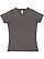 LADIES V-NECK FINE JERSEY TEE Charcoal 