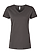 Women's V-Neck Jersey T-Shirt Charcoal Ghosted Front View