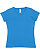 LADIES V-NECK FINE JERSEY TEE Cobalt 