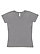 LADIES V-NECK FINE JERSEY TEE Granite Heather 