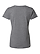 Women's V-Neck Jersey T-Shirt Granite Heather Ghosted Back View