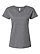 Women's V-Neck Jersey T-Shirt Granite Heather Ghosted Front View