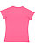 LADIES V-NECK FINE JERSEY TEE Hot Pink Back