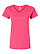 Women's V-Neck Jersey T-Shirt Hot Pink Ghosted Front View