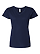 Women's V-Neck Jersey T-Shirt Navy Ghosted Front View