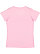 LADIES V-NECK FINE JERSEY TEE Pink Back