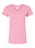 Women's V-Neck Jersey T-Shirt Pink Ghosted Front View