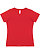 LADIES V-NECK FINE JERSEY TEE Red 