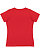 LADIES V-NECK FINE JERSEY TEE Red Back