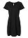 Women's V-Neck Jersey Dress Black Ghosted Front View