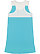 LADIES RACERBACK TANK DRESS Caribbean/White Back
