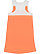 LADIES RACERBACK TANK DRESS Papaya/White Back