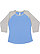 LADIES BASEBALL TEE Carolina Blue/Vintage Heather 