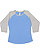 LADIES BASEBALL TEE Carolina Blue/Vintage Heather 