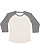 LADIES BASEBALL TEE Natural Heather/Grnite Heather 