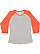 LADIES BASEBALL TEE Vintage Heather/Vintage Orange 