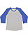 LADIES BASEBALL TEE Vintage Heather/Vintage Royal 