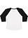 LADIES BASEBALL TEE White/Black Back