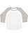 LADIES BASEBALL TEE White/Vintage Heather 