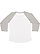 LADIES BASEBALL TEE White/Vintage Heather Back