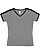 LADIES RETRO RINGER TEE Granite Heather/Vintage Smoke 