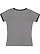 LADIES RETRO RINGER TEE Granite Heather/Vintage Smoke Back
