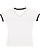 LADIES RETRO RINGER TEE White/Black Back
