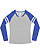 LADIES GAMEDAY MASHUP LNG SLV Vn Heather/Vn Royal/Blnded Wht 