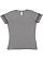 LADIES V-NECK FOOTBALL TEE Granite Heather/Vintage Smoke 