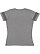 LADIES V-NECK FOOTBALL TEE Granite Heather/Vintage Smoke Back
