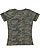 LADIES V-NECK FOOTBALL TEE Vintage Camo/Vintage Smoke Back