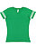 LADIES V-NECK FOOTBALL TEE Vintage Green/Blended White 