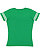 LADIES V-NECK FOOTBALL TEE Vintage Green/Blended White Back