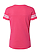 Womens V-Neck Football T-Shirt Vintage Hot Pink/Blended White Ghosted Back View