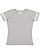 LADIES V-NECK FOOTBALL TEE Vintage Heather/Blended White 