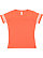 LADIES V-NECK FOOTBALL TEE Vintage Orange/Blended White 1