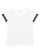 LADIES V-NECK FOOTBALL TEE White/Black 