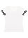 LADIES V-NECK FOOTBALL TEE White/Black Back