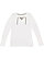 LADIES LONG SLEEVE LACE-UP TEE Blended White/Titanium 